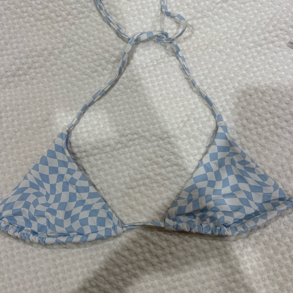 Princess Polly Blue and White Checkered Bikini - Picture 5 of 6